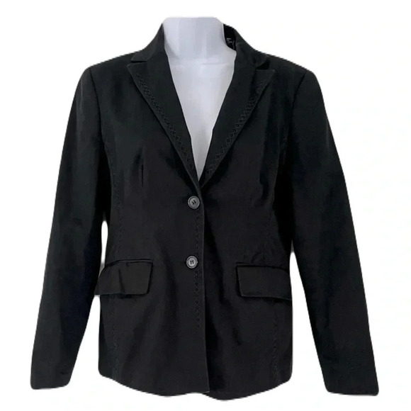 Sandra  Angelozzi/ Black cotton blazer/ Size EU 40 - Picture 1 of 12